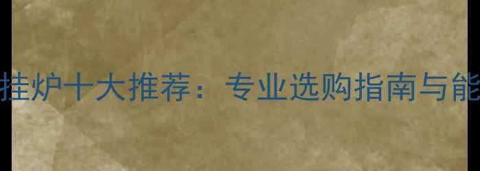 图片 八喜壁挂炉十大推荐：专业选购指南与能效对比