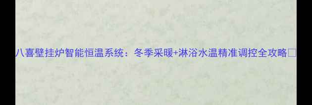 图片 八喜壁挂炉智能恒温系统：冬季采暖+淋浴水温精准调控全攻略✨