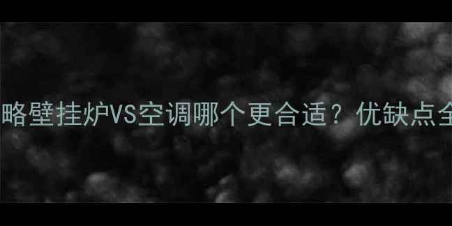 农村取暖终极攻略壁挂炉VS空调哪个更合适优缺点全对比选购指南