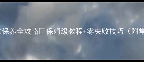 图片 农村壁挂炉冲水保养全攻略🔥保姆级教程+零失败技巧（附常见问题解答）1