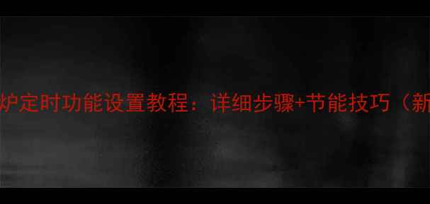 冠霸壁挂炉定时功能设置教程详细步骤节能技巧新手必看