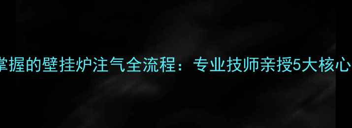 图片 冬季供暖前必须掌握的壁挂炉注气全流程：专业技师亲授5大核心步骤与避坑指南1