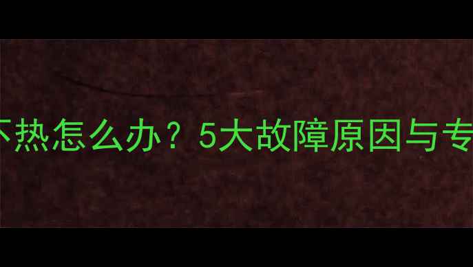 冬季壁挂炉不热怎么办5大故障原因与专业维修指南