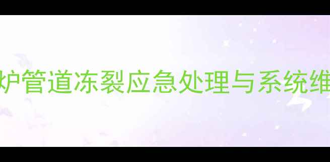 图片 冬季壁挂炉管道冻裂应急处理与系统维护全指南
