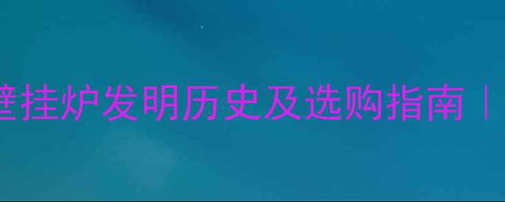 图片 冷凝壁挂炉发明历史及选购指南｜最新1