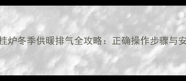 凯姆燃气壁挂炉冬季供暖排气全攻略正确操作步骤与安全使用指南