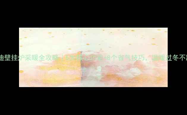 图片 凯美迪壁挂炉采暖全攻略｜5大核心功能+8个省气技巧，温暖过冬不踩坑2