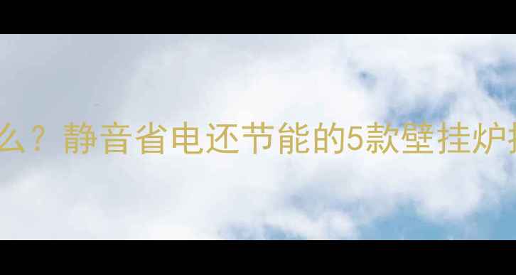 别墅地暖采暖壁挂炉选什么静音省电还节能的5款壁挂炉推荐附安装避坑指南