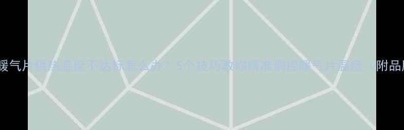 图片 北京上海暖气片供热温度不达标怎么办？5个技巧教你精准调控暖气片温度（附品牌对比）1