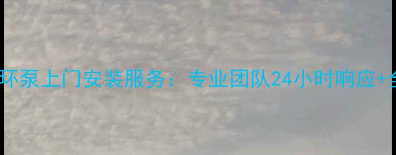 图片 北京暖气加压循环泵上门安装服务：专业团队24小时响应+全流程透明收费1
