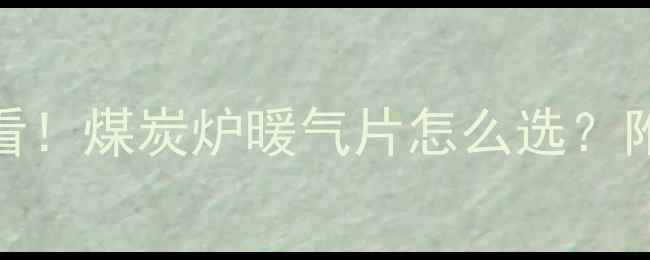 图片 北方农村煤炉取暖必看！煤炭炉暖气片怎么选？附适配指南+选型避坑1