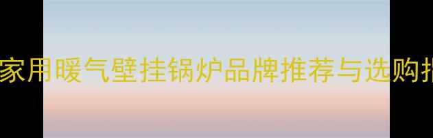 图片 十大家用暖气壁挂锅炉品牌推荐与选购指南1