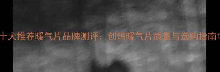 图片 十大推荐暖气片品牌测评：创玛暖气片质量与选购指南1