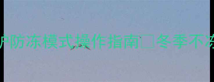 南方人必看壁挂炉防冻模式操作指南冬季不冻住暖气全白费