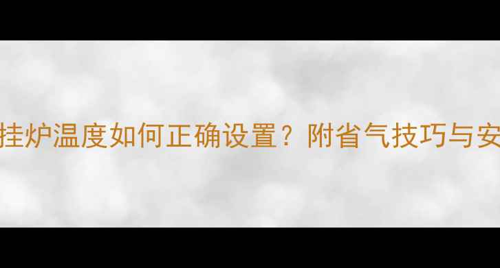 图片 南方暖气壁挂炉温度如何正确设置？附省气技巧与安全注意事项