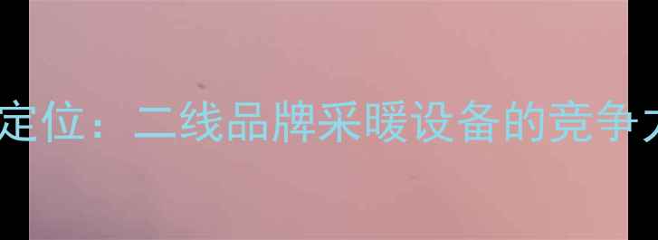 博世地暖市场定位二线品牌采暖设备的竞争力与选购指南