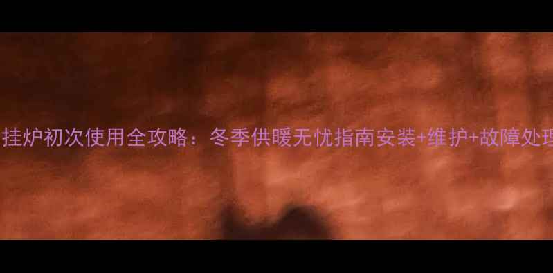 图片 博世壁挂炉初次使用全攻略：冬季供暖无忧指南安装+维护+故障处理技巧1