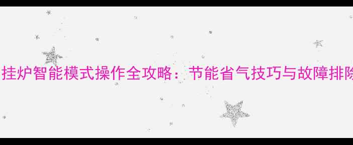 图片 博世壁挂炉智能模式操作全攻略：节能省气技巧与故障排除指南1