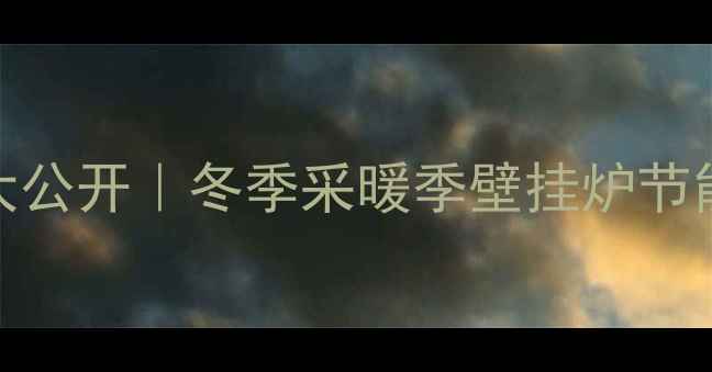 博世壁挂炉省气技巧大公开冬季采暖季壁挂炉节能攻略附实测数据