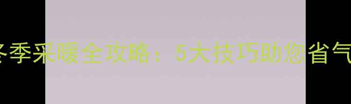 博世暖气片冬季采暖全攻略5大技巧助您省气省钱更省心