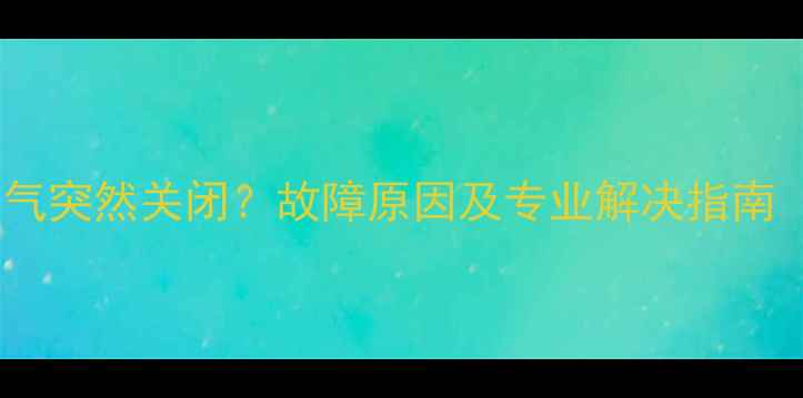 图片 博世欧洲之星暖气突然关闭？故障原因及专业解决指南（附维修电话）1