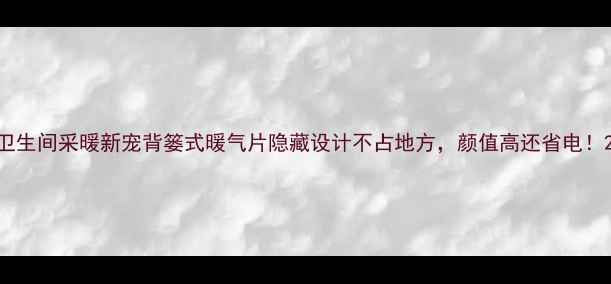 图片 卫生间采暖新宠背篓式暖气片隐藏设计不占地方，颜值高还省电！2