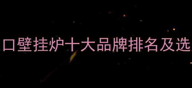 图片 原装进口壁挂炉十大品牌排名及选购指南