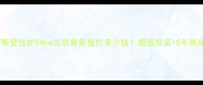 图片 史密斯壁挂炉24kw北京最新报价多少钱？超值安装+5年质保全2