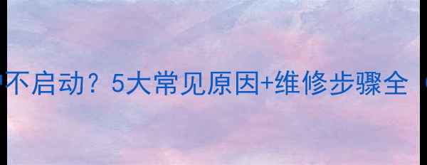 图片 史密斯壁挂炉不启动？5大常见原因+维修步骤全（北京地区）1