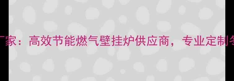 和美燃气壁挂炉厂家高效节能燃气壁挂炉供应商专业定制冬季供暖解决方案