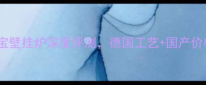 图片 国产壁挂炉天花板！欧德宝壁挂炉深度评测，德国工艺+国产价格，家庭采暖选它不踩坑1