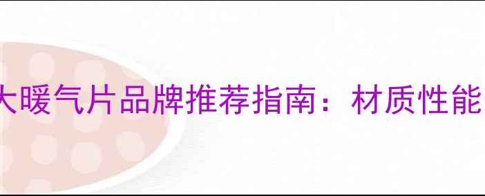 图片 国内十大暖气片品牌推荐指南：材质性能选购全2