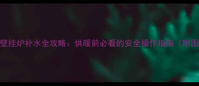 图片 国森燃气壁挂炉补水全攻略：供暖前必看的安全操作指南（附图文步骤）
