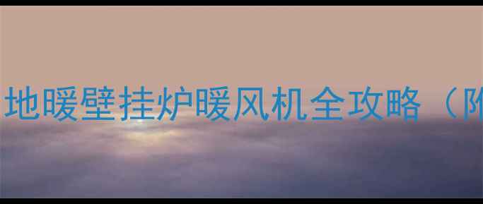 图片 国际主流采暖设备系统：地暖壁挂炉暖风机全攻略（附能耗对比与选购指南）1