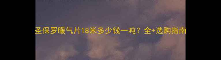 圣保罗暖气片18米多少钱一吨全选购指南