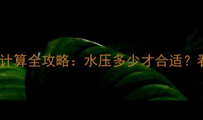 地暖12mm管子水流计算全攻略水压多少才合适看完这篇就懂了