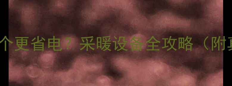 图片 地暖vs壁挂炉哪个更省电？采暖设备全攻略（附真实能耗对比）1