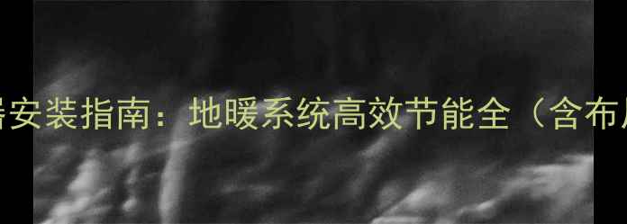 图片 地暖两出两回分水器安装指南：地暖系统高效节能全（含布局图解与选型攻略）