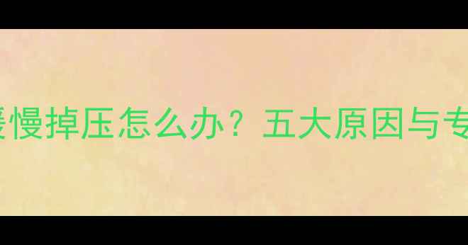 地暖压力表缓慢掉压怎么办五大原因与专业维修指南