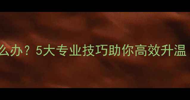 地暖回水温度低怎么办5大专业技巧助你高效升温北方地暖专用