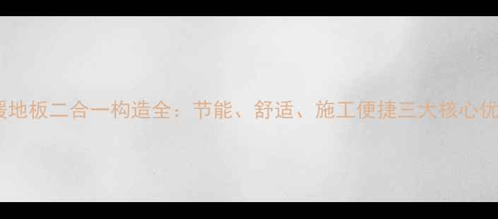 图片 地暖地板二合一构造全：节能、舒适、施工便捷三大核心优势1