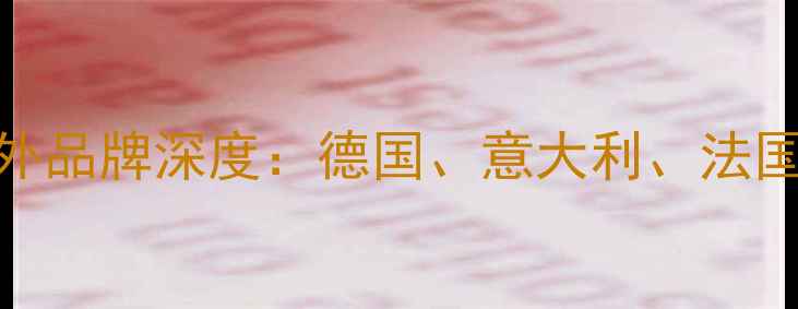 地暖壁挂炉十大国外品牌深度德国意大利法国系产品选购全指南
