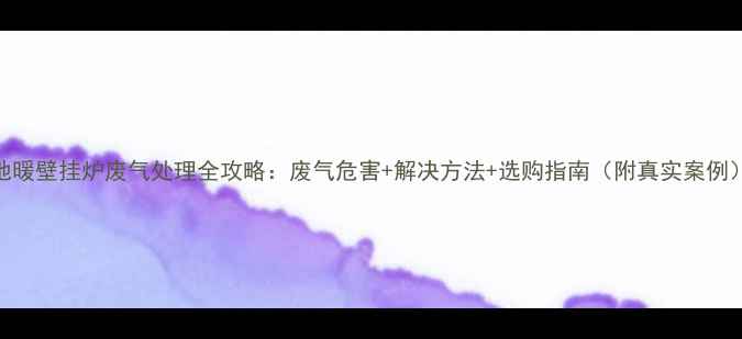 图片 地暖壁挂炉废气处理全攻略：废气危害+解决方法+选购指南（附真实案例）