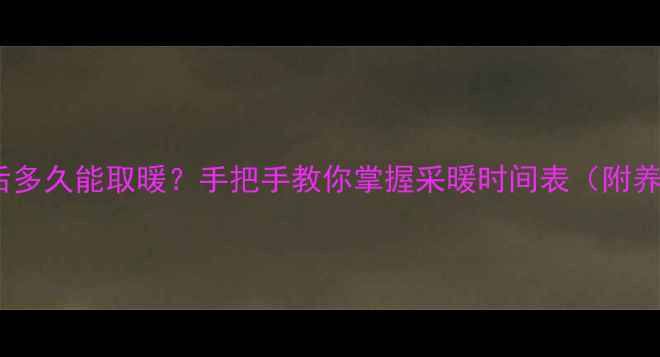 图片 地暖安装后多久能取暖？手把手教你掌握采暖时间表（附养护秘籍）1