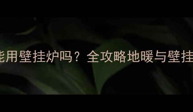 图片 地暖安装后还能用壁挂炉吗？全攻略地暖与壁挂炉的适配方案1