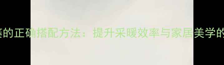图片 地暖小背篓的正确搭配方法：提升采暖效率与家居美学的实用指南2