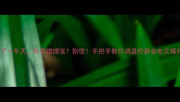 地暖开了一冬天电费蹭蹭涨别慌手把手教你调温控器省电又暖和