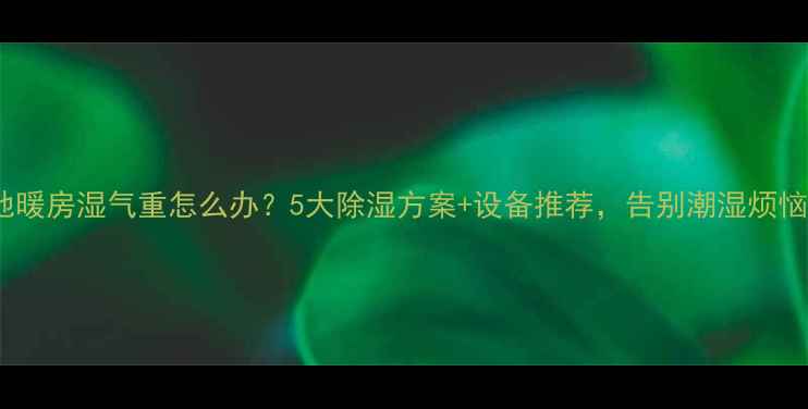 图片 地暖房湿气重怎么办？5大除湿方案+设备推荐，告别潮湿烦恼1