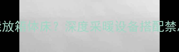 图片 地暖房能不能放箱体床？深度采暖设备搭配禁忌与科学方案