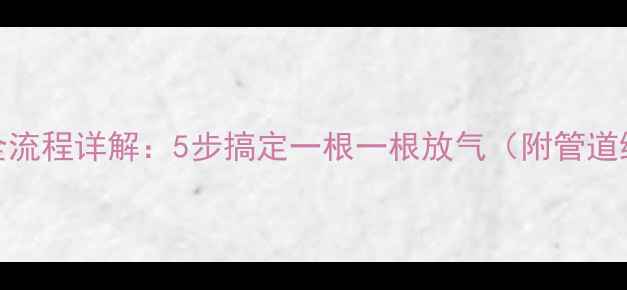 图片 地暖排气全流程详解：5步搞定一根一根放气（附管道维护技巧）